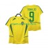 Camisola Brasil Ronaldo 9 Retro Homem Equipamento Primeiro 2002 Manga Curta